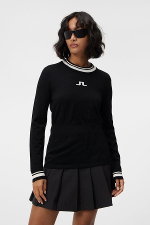 Black Jlindeberg Bree Knitted Sweater | SN-JL575350