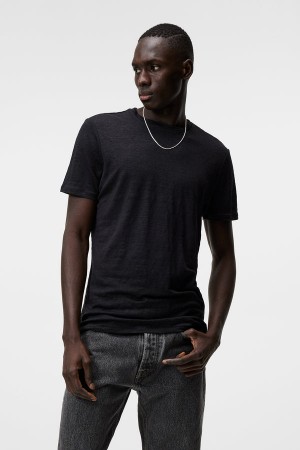 Black Jlindeberg Coma Linen Tee | SN-JL574831