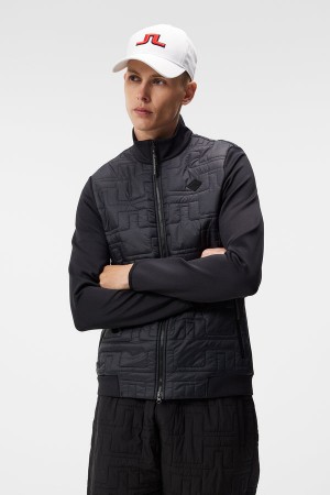 Black Jlindeberg Quilt Hybrid Jacket | SN-JL574713