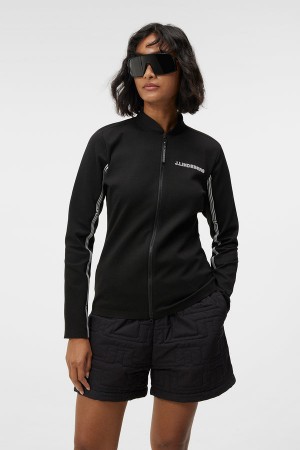 Black Jlindeberg Wildcat Full Zip Mid Layer | SN-JL575339