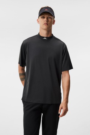 Black Melange Jlindeberg Alf T-shirt | SN-JL574478