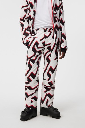 Bridge Wave White Jlindeberg Clarke Print Pant | SN-JL575097