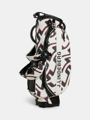 Bridge Wave White Jlindeberg Player Stand Bag Print | SN-JL575422