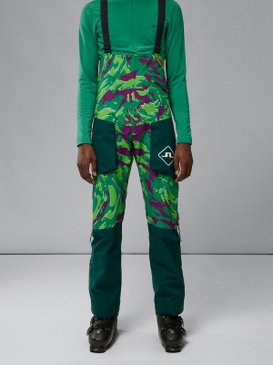 Canimol Green Jlindeberg Aerial Bib Print Shell Pant | SN-JL575088