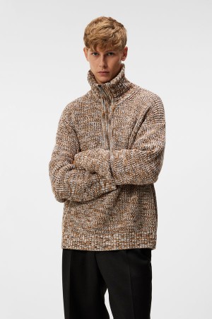 Canuto Jlindeberg Chester Jacquard Quarter Zip Sweater | SN-JL574922