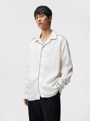 Cloud White Jlindeberg Piper Relaxed Shirt | SN-JL574975