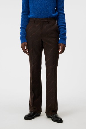 Delicioso Jlindeberg Gomor Brown Stripe Pants | SN-JL575035