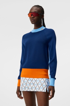 Estate Blue Jlindeberg Zoe Knitted Sweater | SN-JL575351