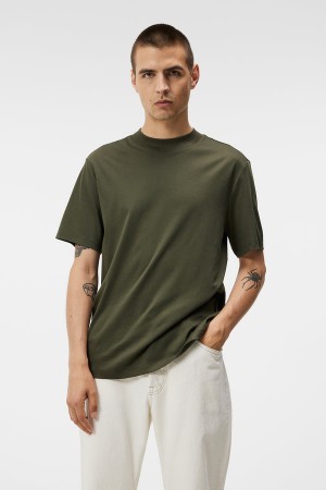 Forest Green Jlindeberg Ace Mock Neck T-shirt | SN-JL574841