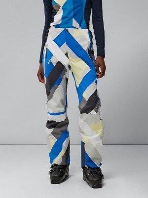 Grey Flag Patchwork Jlindeberg Aerial Print Shell Pant | SN-JL575456