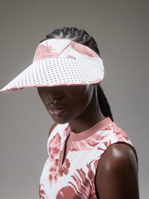 Hibiscus Pink Jlindeberg Vera Print Big Visor | SN-JL575400