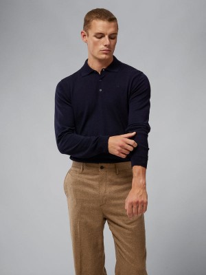 JL Navy Jlindeberg Noel Light Merino Polo | SN-JL574858