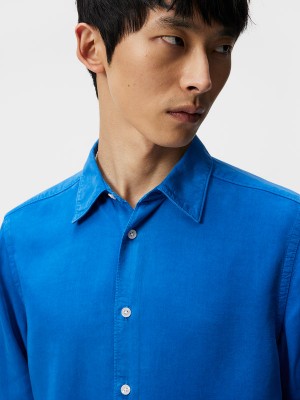 Lapis Blue Jlindeberg Comfort Tencel Slim Shirt | SN-JL574973