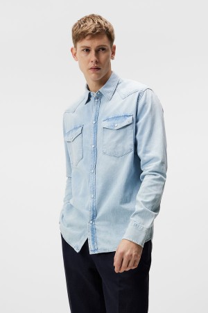 Light Blue Jlindeberg Carson Denim Shirt | SN-JL574971