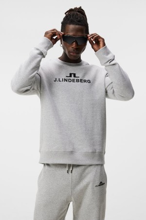 Light Grey Melange Jlindeberg Alpha Sweatshirt | SN-JL574647