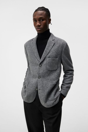 Mid Grey Melange Jlindeberg Carlton Cardigan Blazer | SN-JL575033