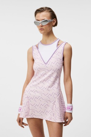 Outline Bridge Wave Pink Jlindeberg Matilda Print Dress | SN-JL575239