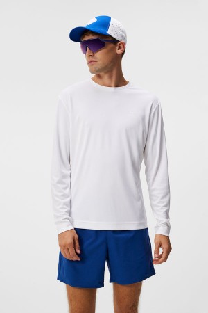 White Jlindeberg Ade Long-Sleeve T-shirt | SN-JL574507