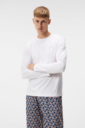 White Jlindeberg Ade Long Sleeve T-shirt | SN-JL574501