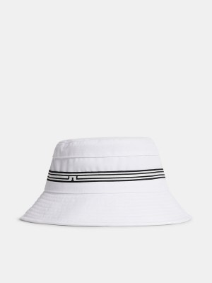 White Jlindeberg Denver Stripe Bucket Hat | SN-JL574755