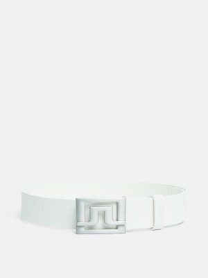 White Jlindeberg Slater Leather Belt | SN-JL574740