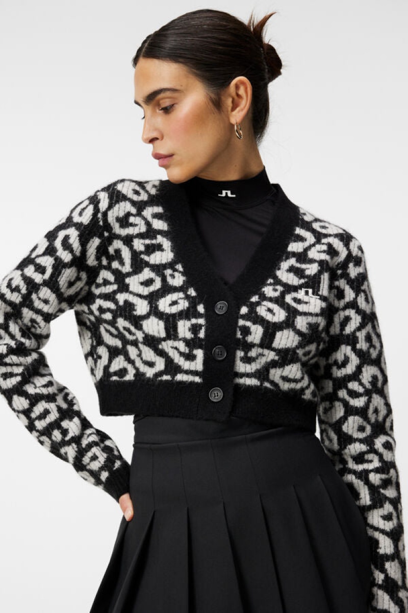 BW Leopard Jlindeberg Mallory Cropped Cardigan | SN-JL575359