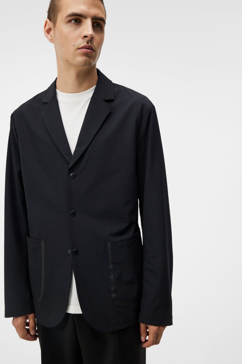 Black Jlindeberg Barry Packable Blazer | SN-JL575030