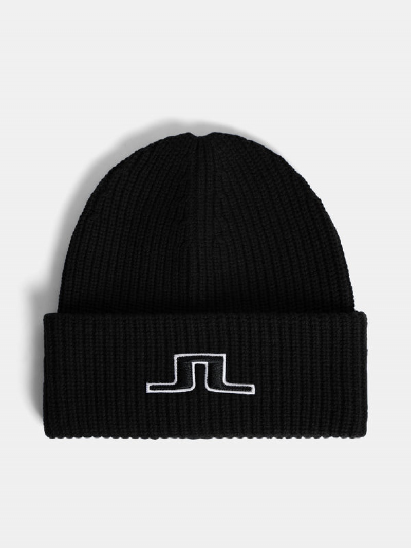 Black Jlindeberg Bute Beanie | SN-JL574763