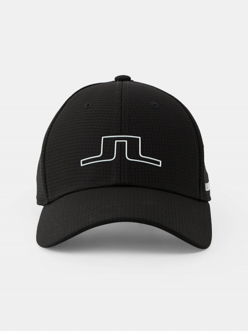 Black Jlindeberg Caden Golf Cap | SN-JL574738