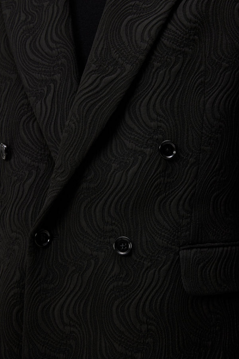 Black Jlindeberg David Jacquard Swirl Blazer | SN-JL575042