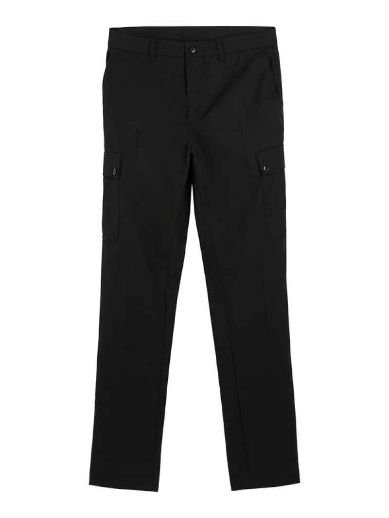 Black Jlindeberg Fiji Clean Cargo Pants | SN-JL574948