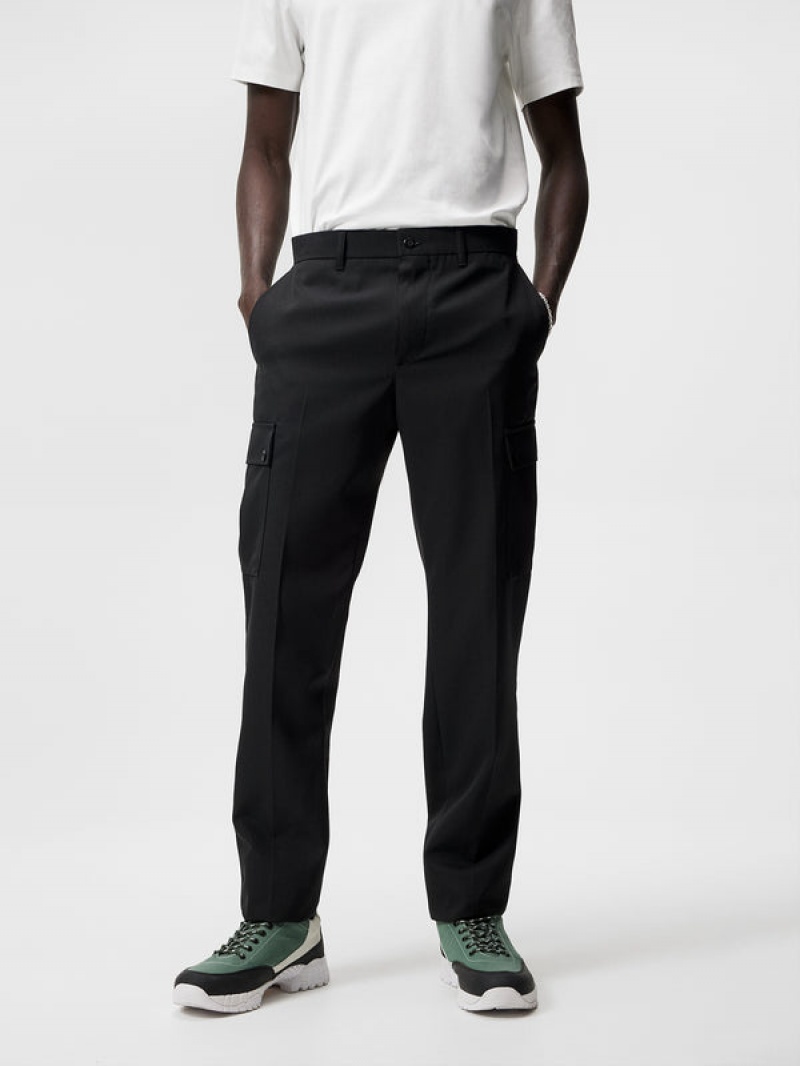 Black Jlindeberg Fiji Clean Cargo Pants | SN-JL574948