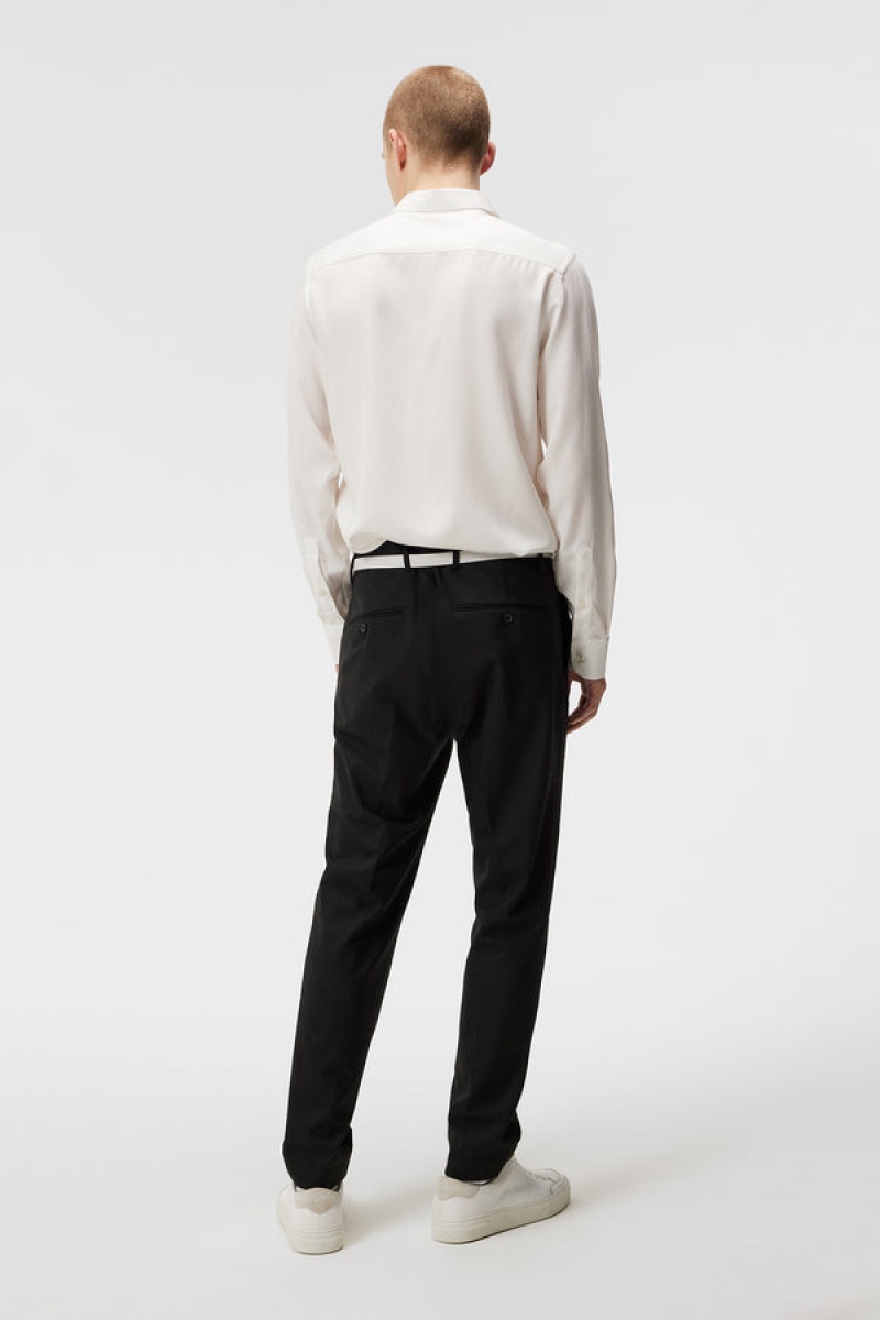 Black Jlindeberg Grant Stretch Twill Pants | SN-JL574946