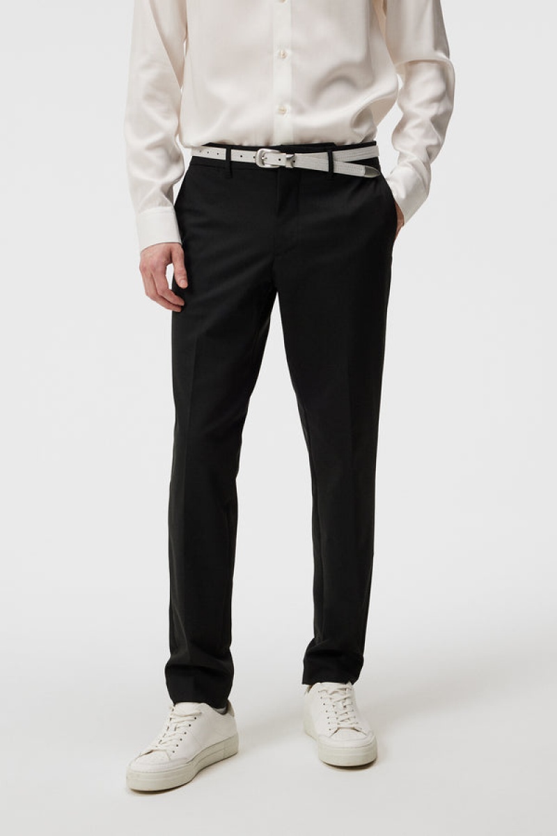 Black Jlindeberg Grant Stretch Twill Pants | SN-JL574946