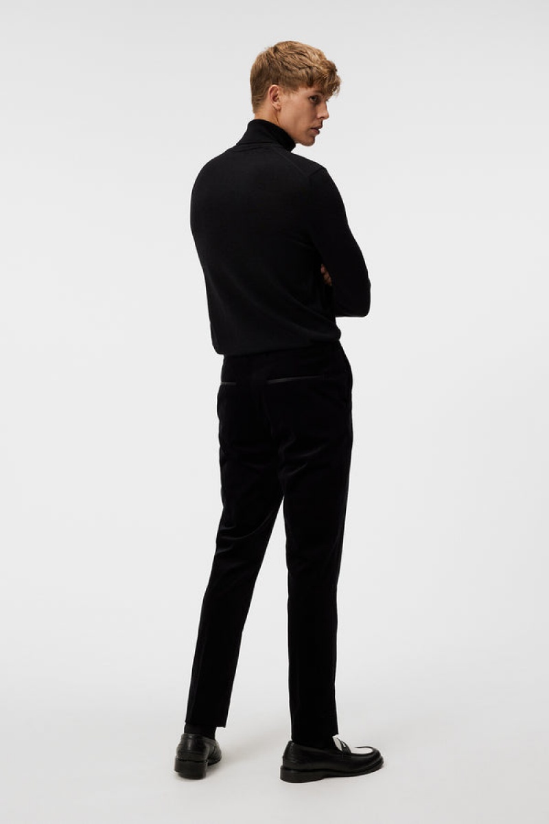 Black Jlindeberg Liam Velvet Pants | SN-JL575038