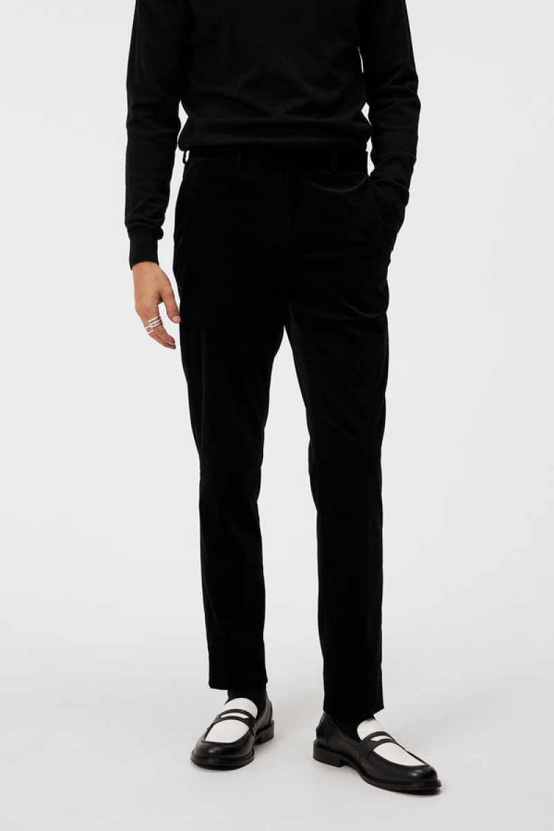 Black Jlindeberg Liam Velvet Pants | SN-JL575038