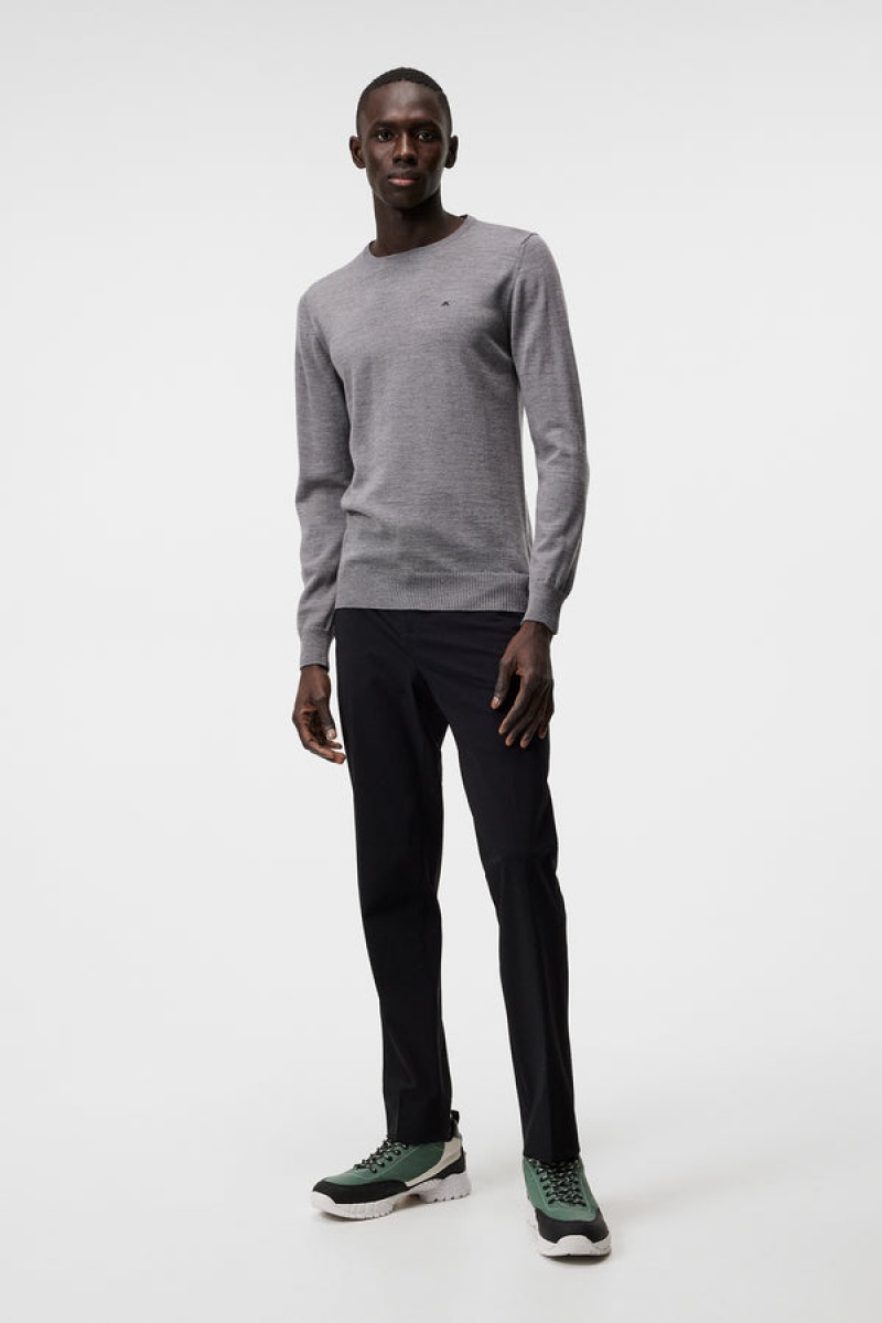 Black Jlindeberg Lyle True Merino Sweater | SN-JL574857