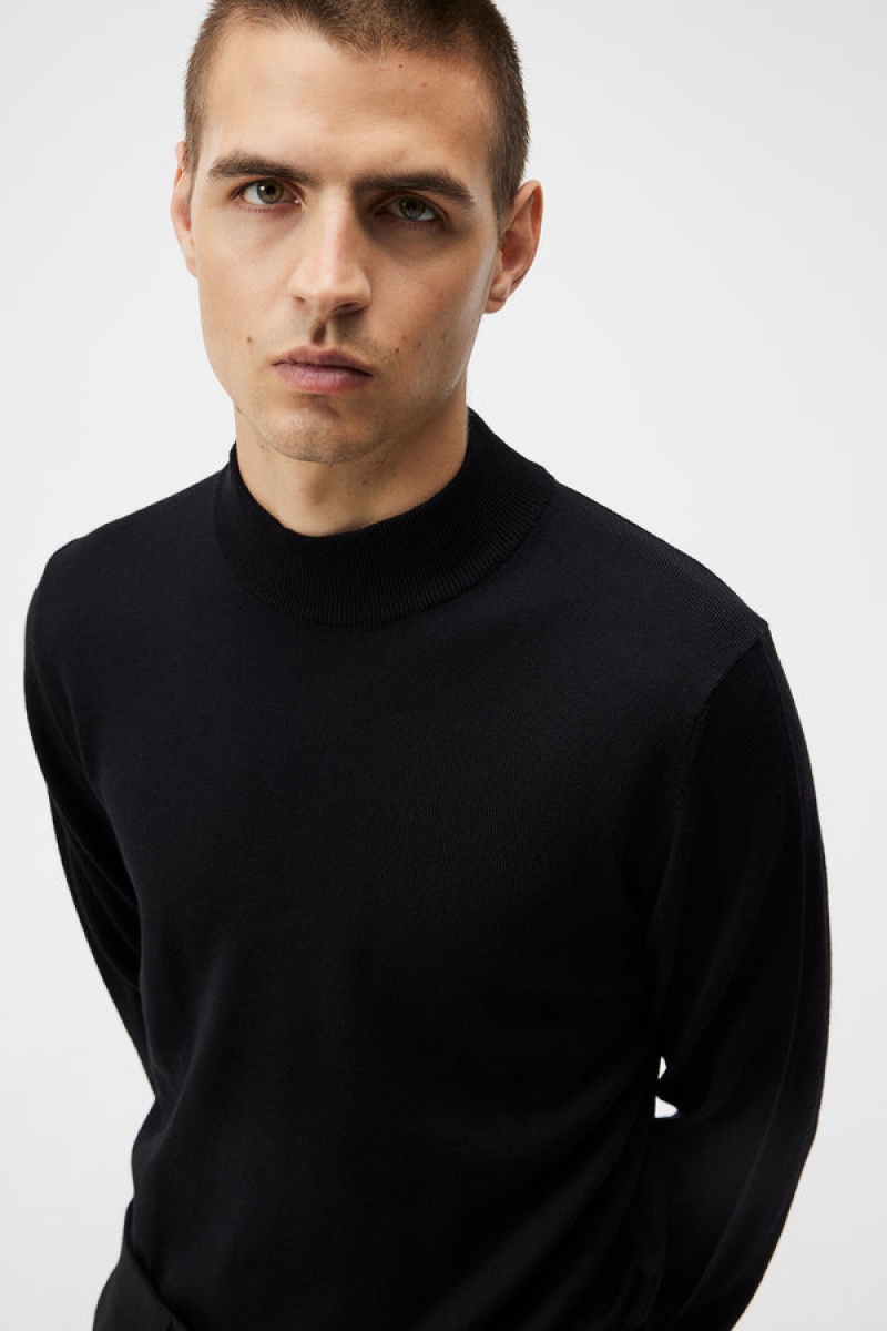 Black Jlindeberg Norman Merino Turtle Neck | SN-JL574896