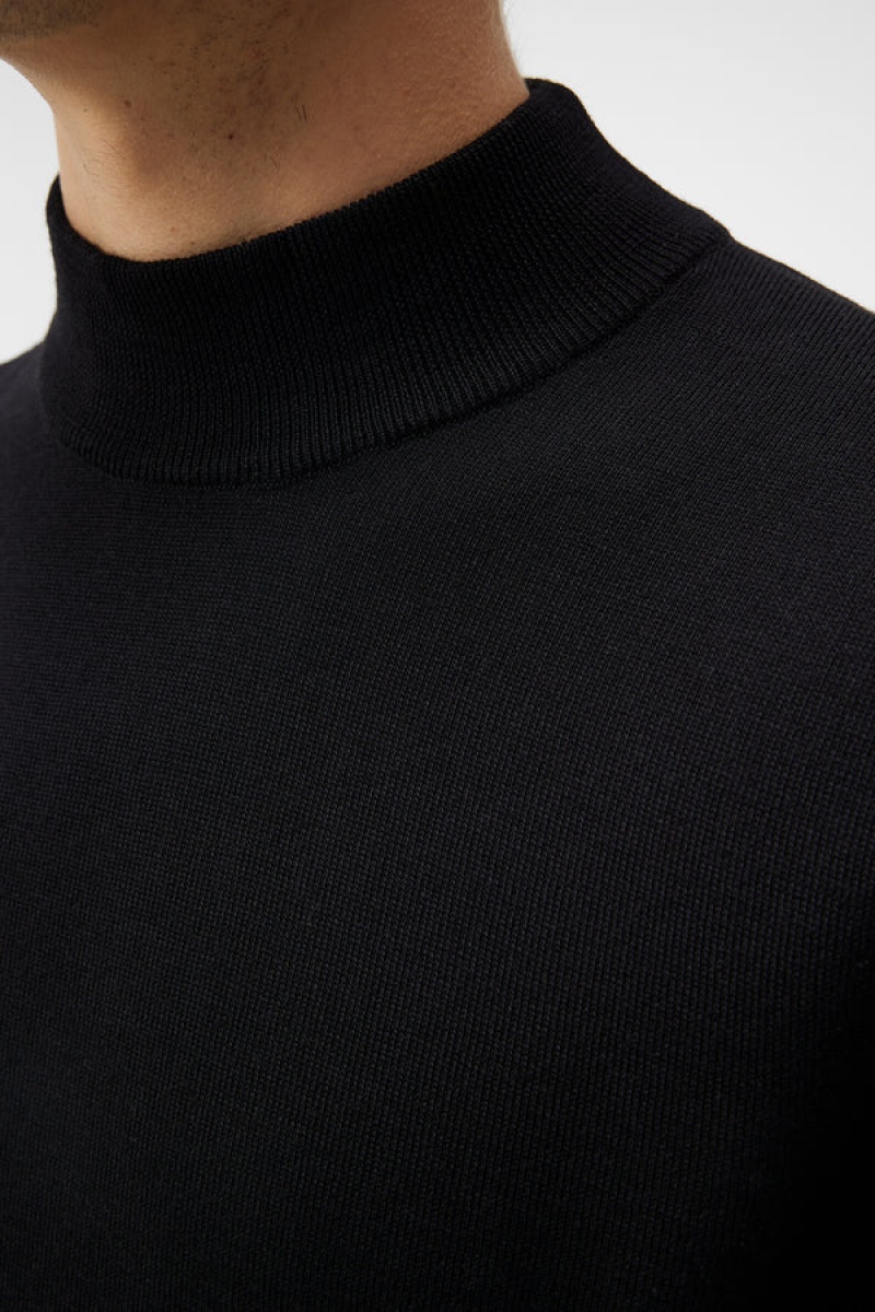 Black Jlindeberg Norman Merino Turtle Neck | SN-JL574896