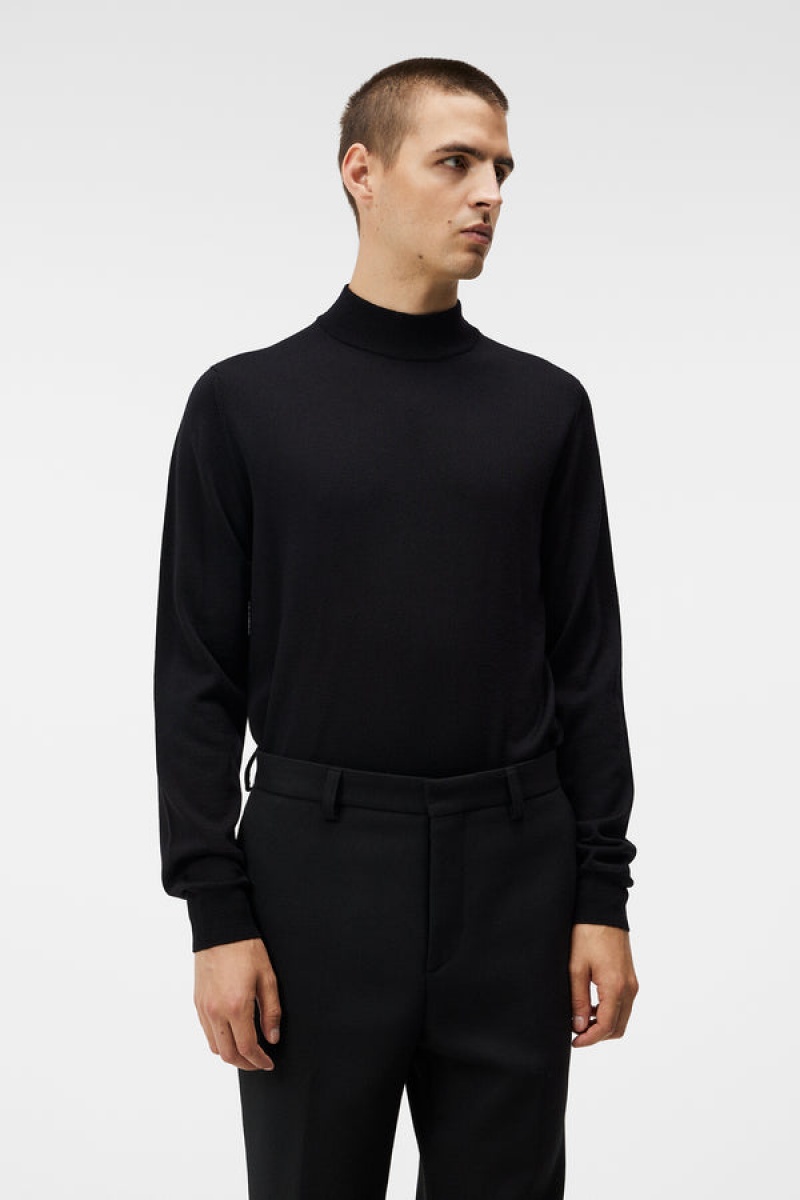 Black Jlindeberg Norman Merino Turtle Neck | SN-JL574896