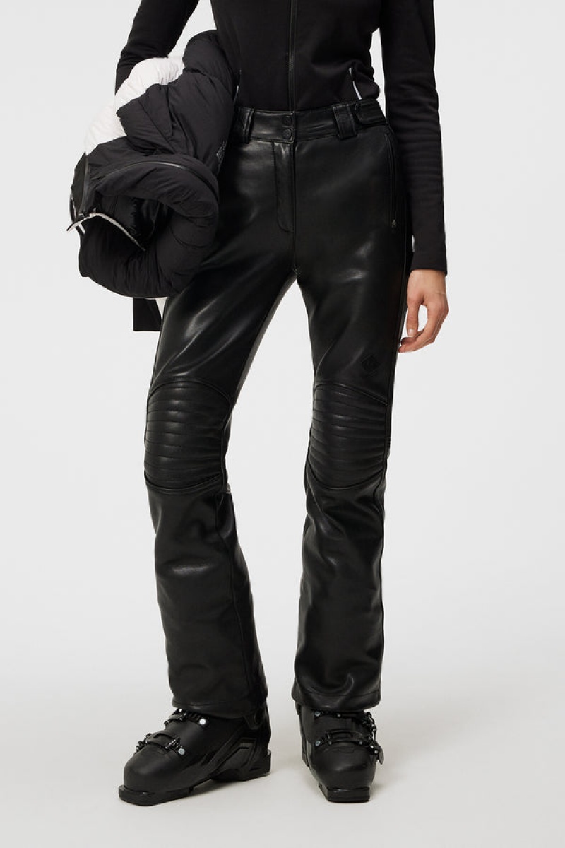 Black Jlindeberg Stanford Leather Pant | SN-JL575467