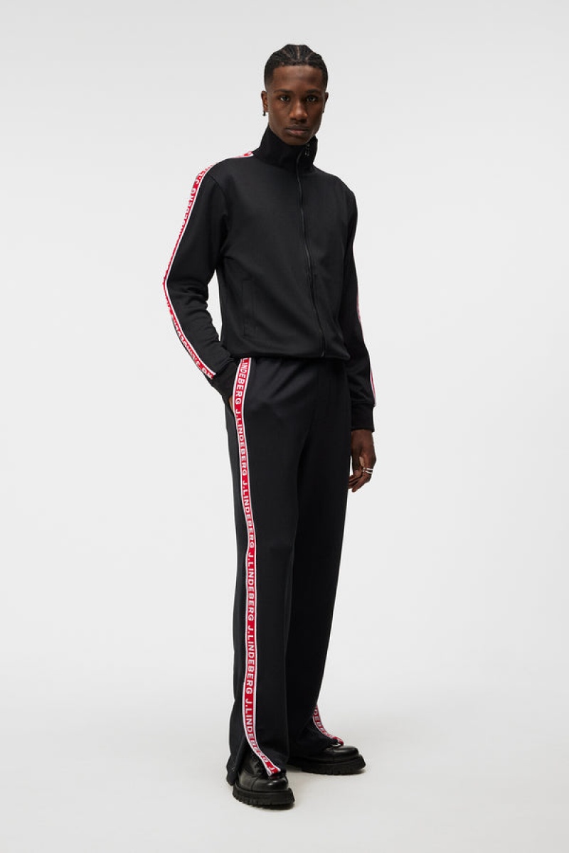 Black Jlindeberg Travis Track Pants | SN-JL574888