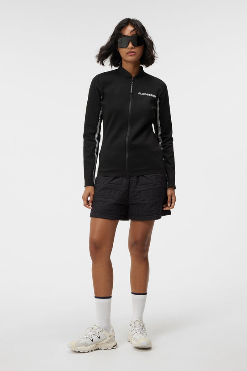 Black Jlindeberg Wildcat Full Zip Mid Layer | SN-JL575339