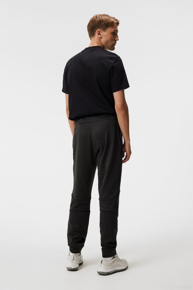 Black Melange Jlindeberg Brush Sweatpant | SN-JL574658