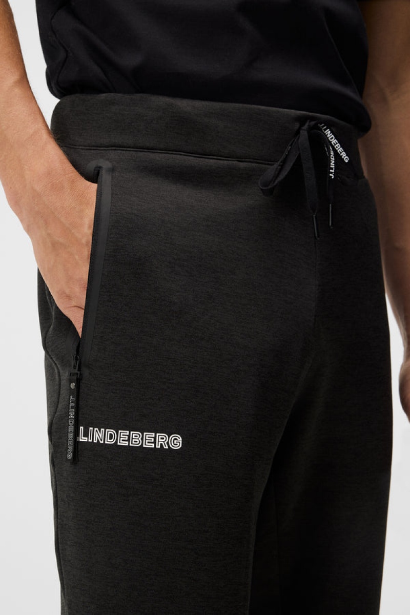 Black Melange Jlindeberg Brush Sweatpant | SN-JL574658