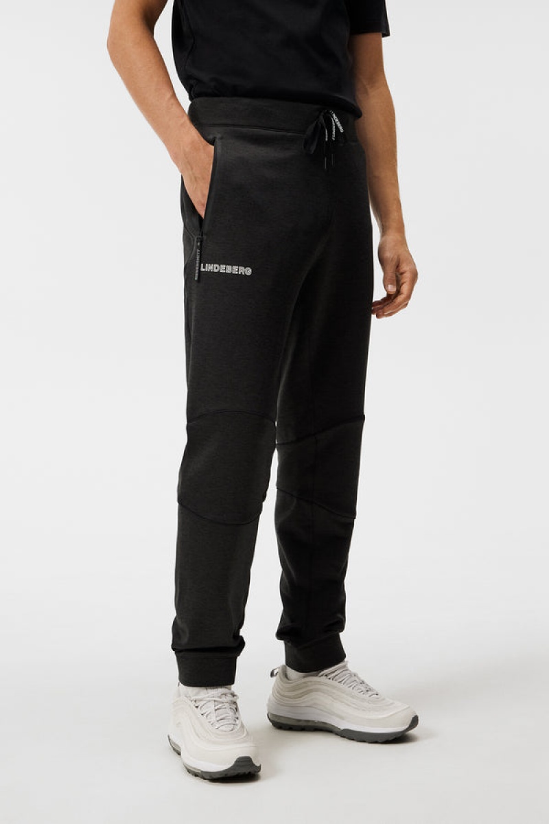 Black Melange Jlindeberg Brush Sweatpant | SN-JL574658