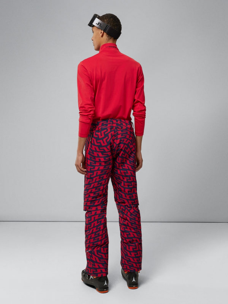 Bridge Swirl Red Jlindeberg Eclipse Print Pant | SN-JL575090