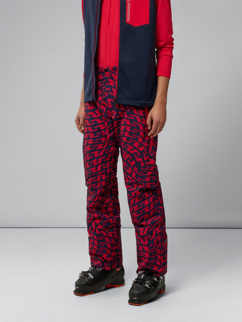 Bridge Swirl Red Jlindeberg Eclipse Print Pant | SN-JL575090