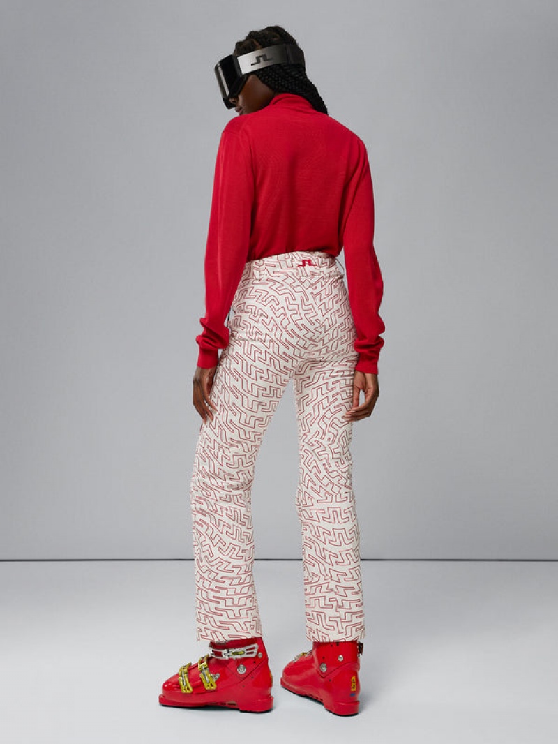 Bridge Swirl White Jlindeberg Isella Print Pant | SN-JL575458