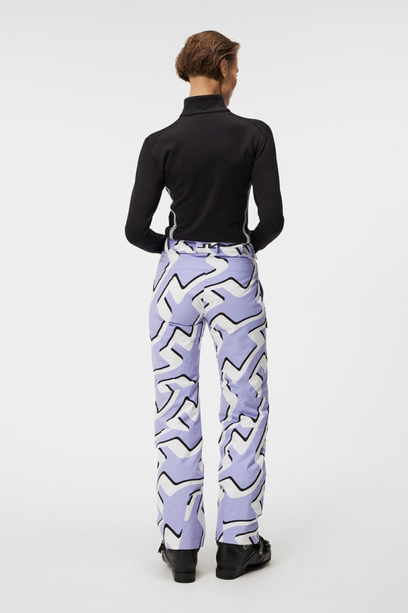 Bridge Wave Sweet Lavender Jlindeberg Isella Print Pant | SN-JL575462